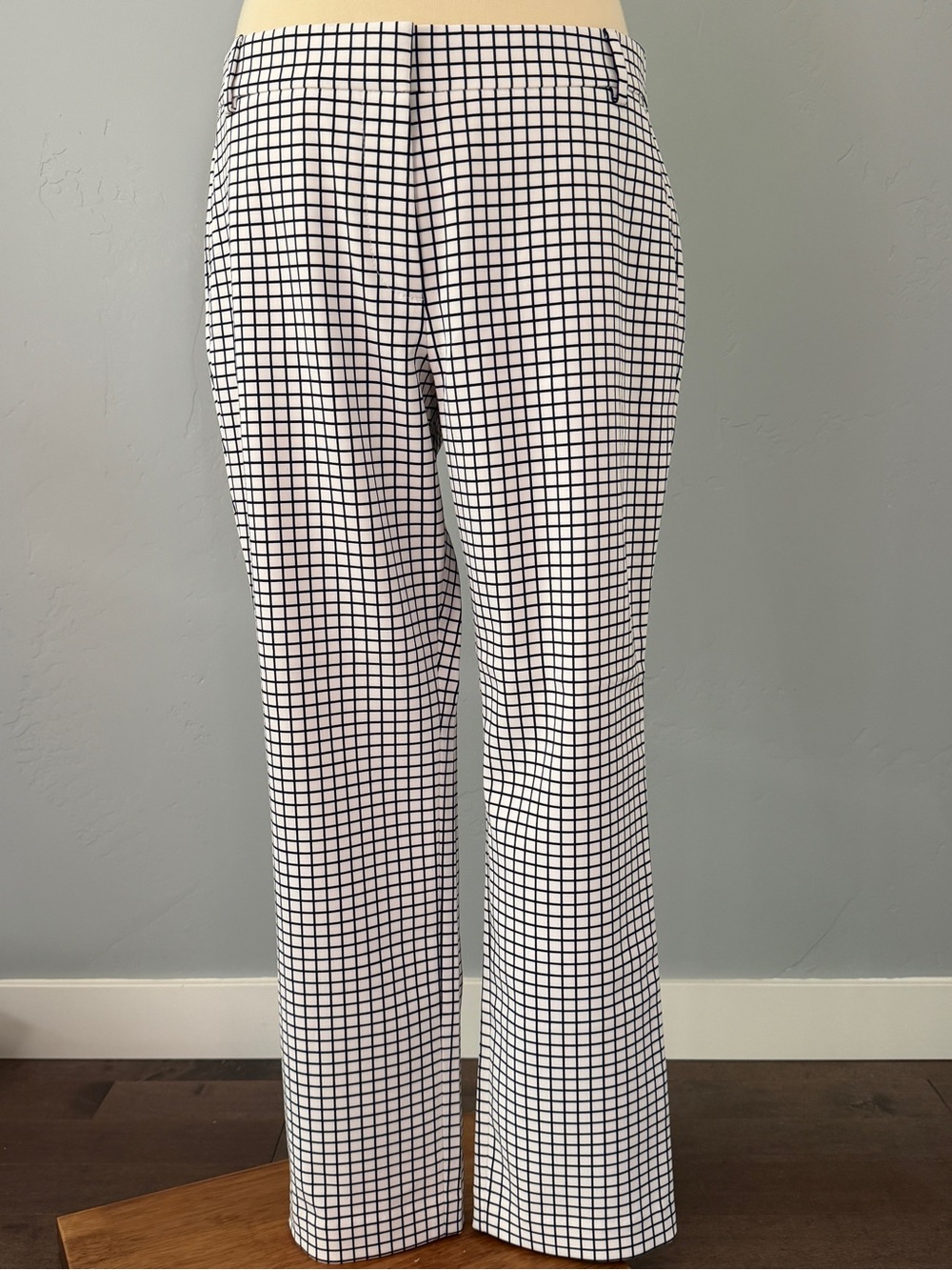 Tory Sport Tory Burch Golf Trousers White Navy Windowpane Check US 8